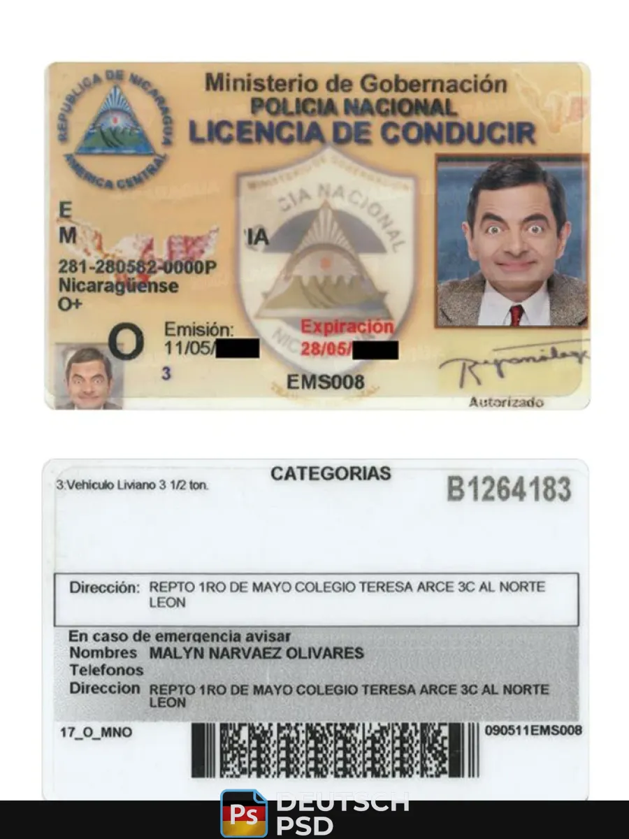 Nicaragua Führerschein