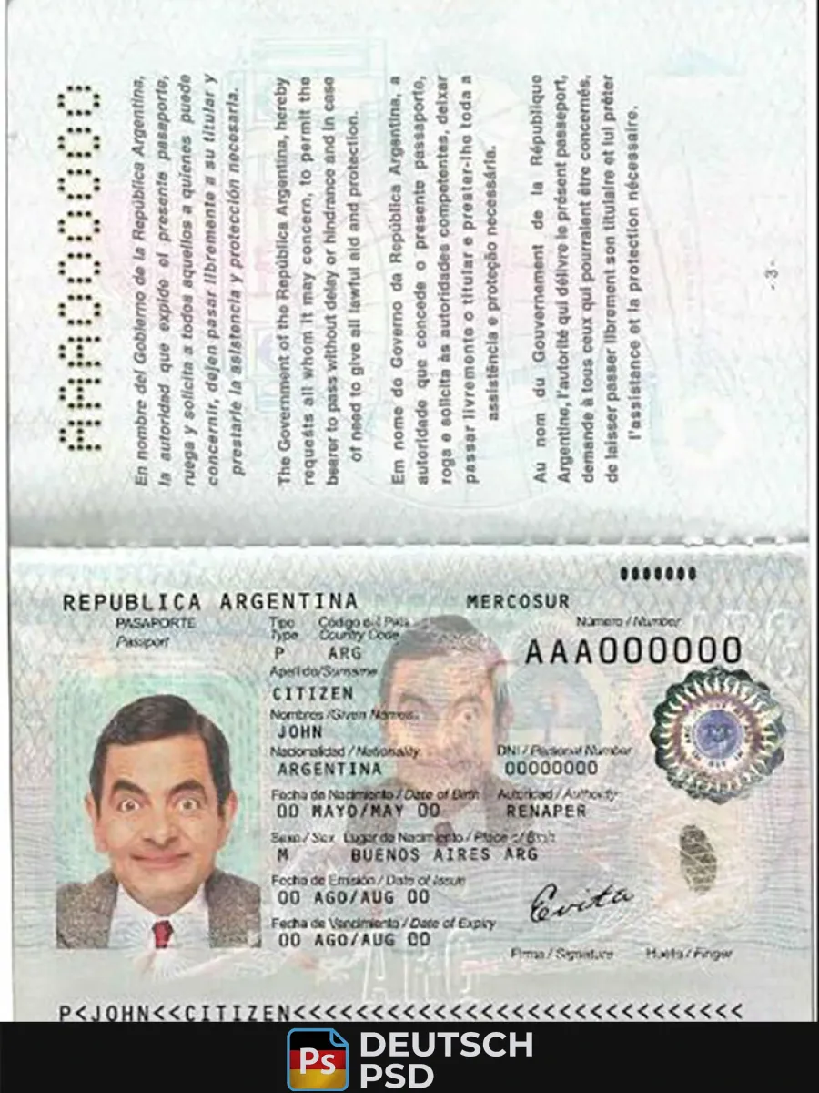 Argentinien Reisepass