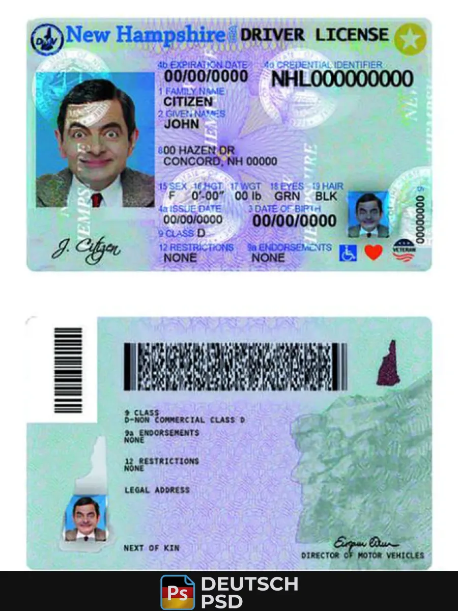 USA neu Hampshire Führerschein