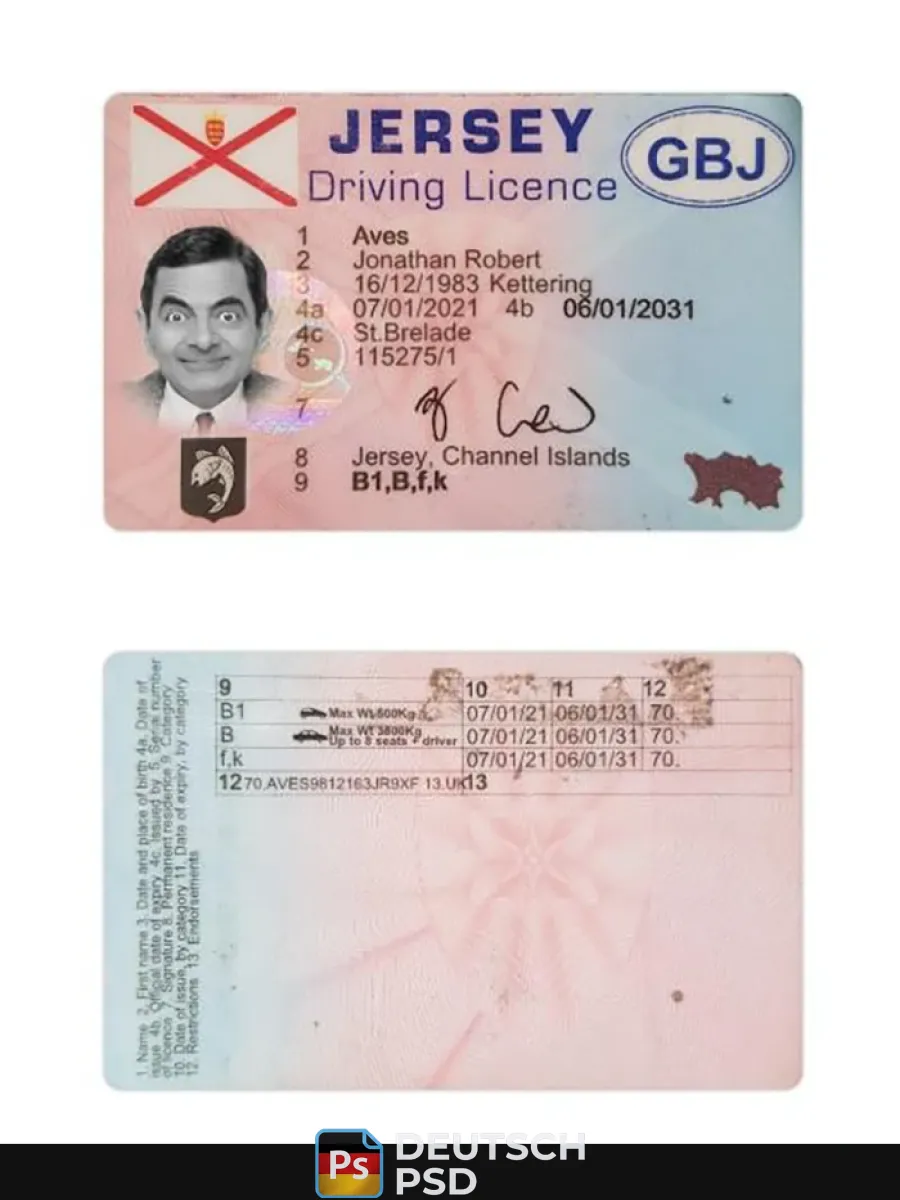 Jersey Führerschein