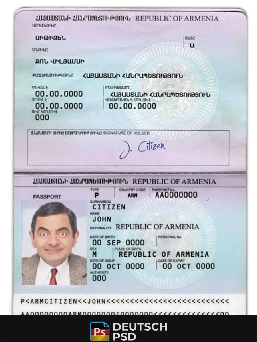 Armenien Reisepass